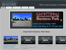Tablet Screenshot of anchoragebusinesspark.com